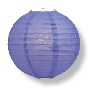 16" Very Periwinkle / Astra Blue Round Paper Lantern, Even Ribbing, Chinese Hanging Wedding & Party Decoration
