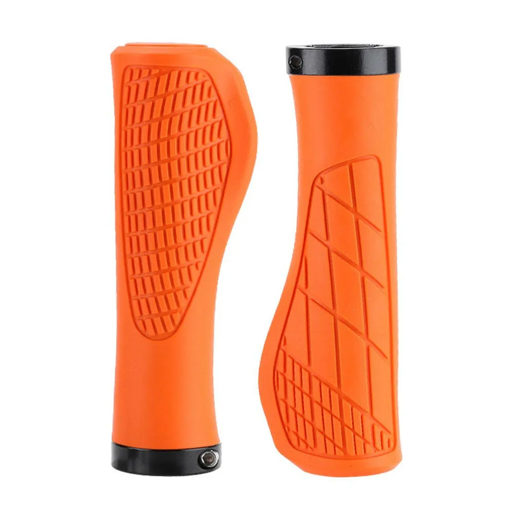 1Pair Mountain Bike Handlebar Grips Anti-skid Comfortable Lockable Bicycle Grips Soft Rubber MTB Bike Grips Cycling Bike Parts