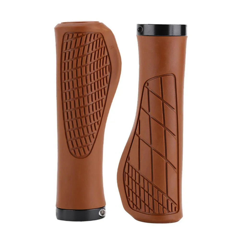 1Pair Mountain Bike Handlebar Grips Anti-skid Comfortable Lockable Bicycle Grips Soft Rubber MTB Bike Grips Cycling Bike Parts