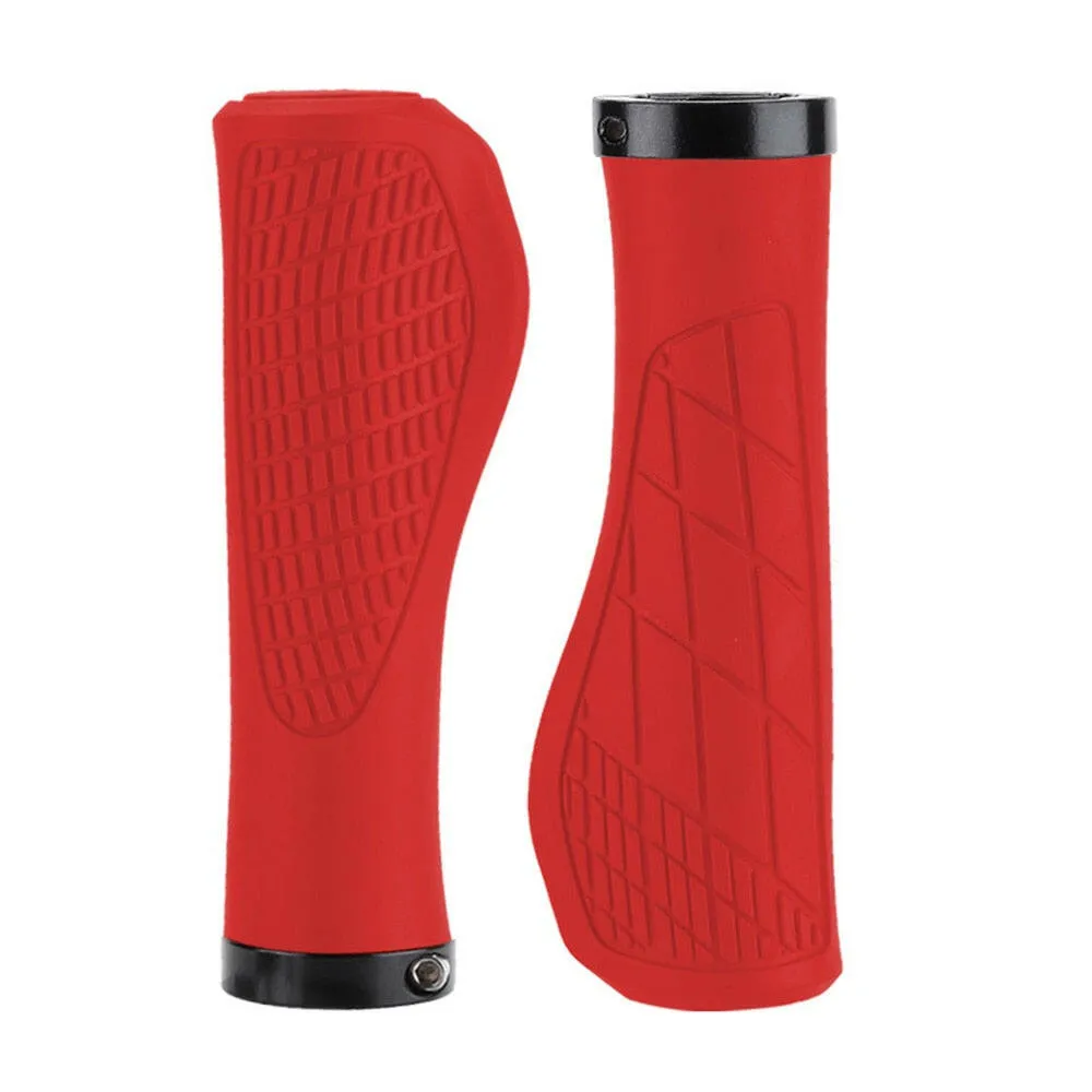 1Pair Mountain Bike Handlebar Grips Anti-skid Comfortable Lockable Bicycle Grips Soft Rubber MTB Bike Grips Cycling Bike Parts