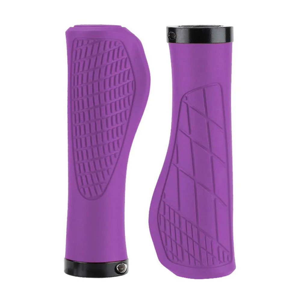 1Pair Mountain Bike Handlebar Grips Anti-skid Comfortable Lockable Bicycle Grips Soft Rubber MTB Bike Grips Cycling Bike Parts