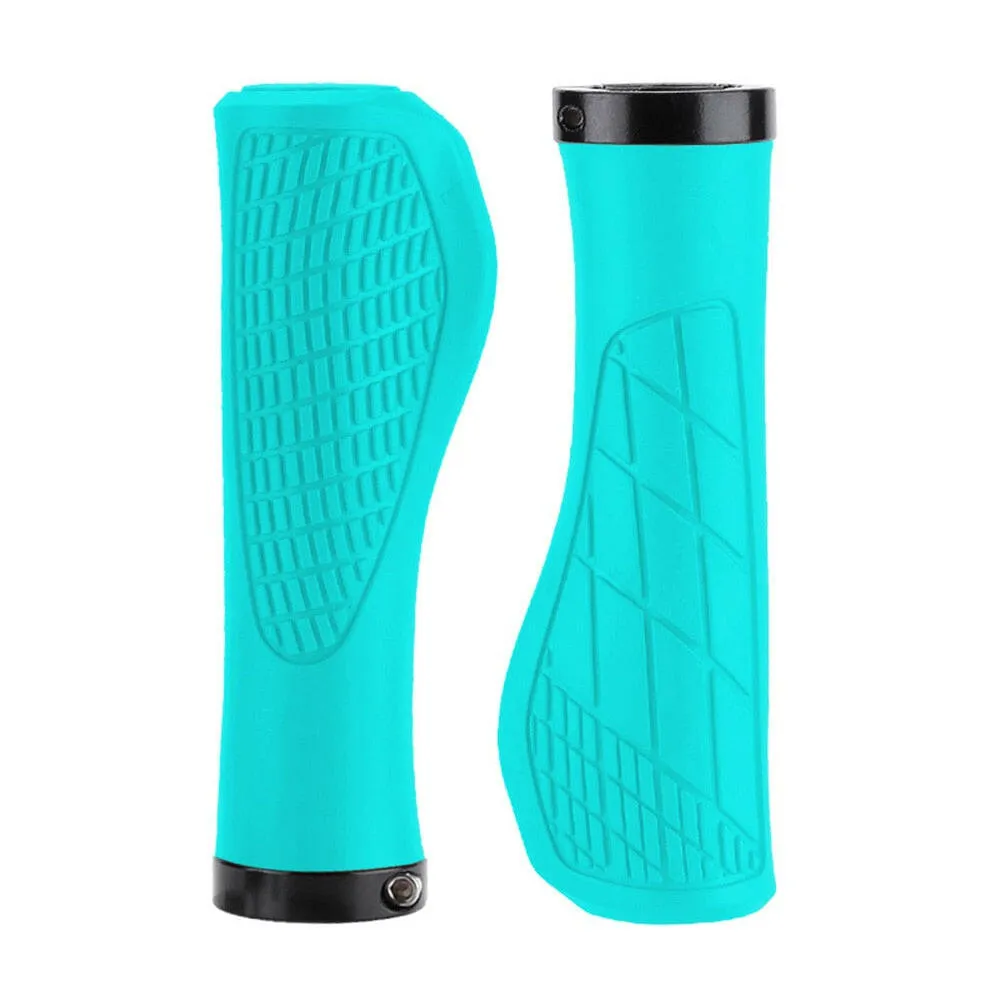 1Pair Mountain Bike Handlebar Grips Anti-skid Comfortable Lockable Bicycle Grips Soft Rubber MTB Bike Grips Cycling Bike Parts