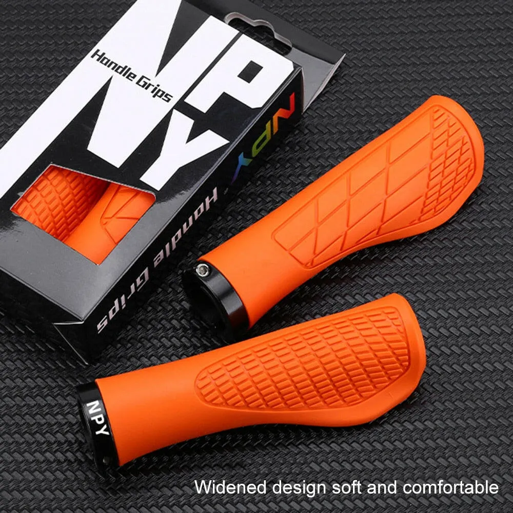 1Pair Mountain Bike Handlebar Grips Anti-skid Comfortable Lockable Bicycle Grips Soft Rubber MTB Bike Grips Cycling Bike Parts