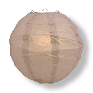24 Inch Dusty Sand Rose Free-Style Ribbing Round Paper Lantern