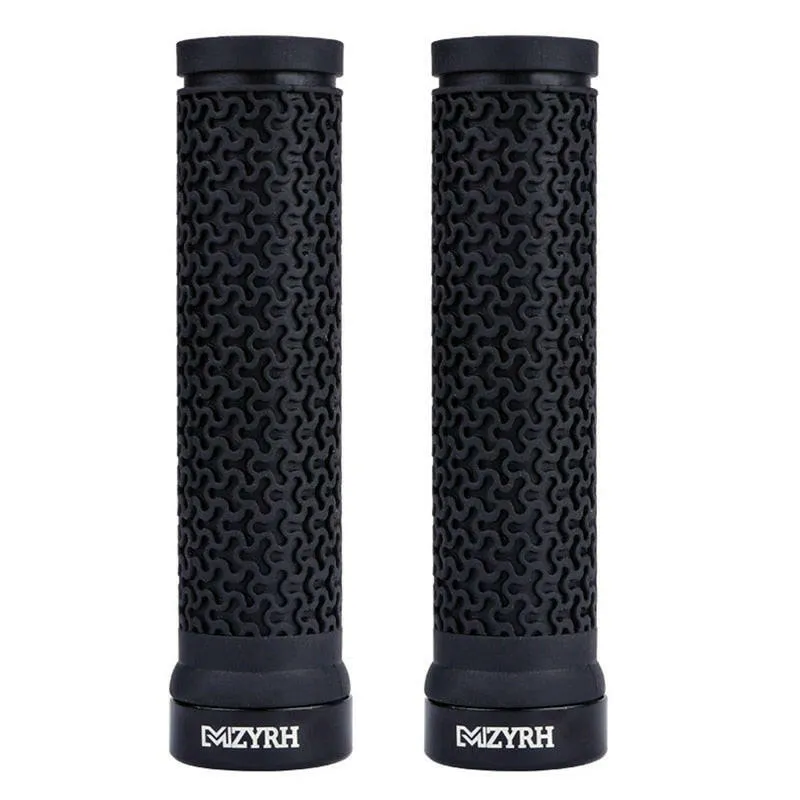2pcs MTB Grips Mountain Bike Lockable Aluminum Clamp Grip Lock On Anti-Slip Rubber Bicycle Shock-Proof Handle