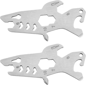 2pcs Pocket Multitool Stainless Steels Credit Card Bottle Can Caps Opener Combination Tool Card Keychains Multitool