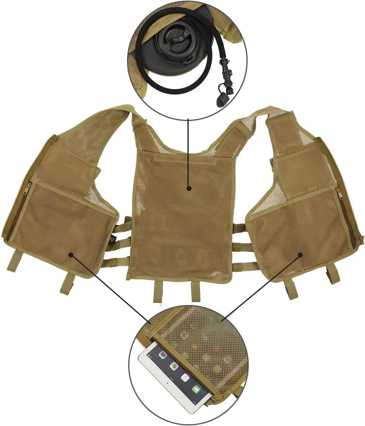 600D Tactical Airsoft Protective Vest for CS, Paintball Shooting