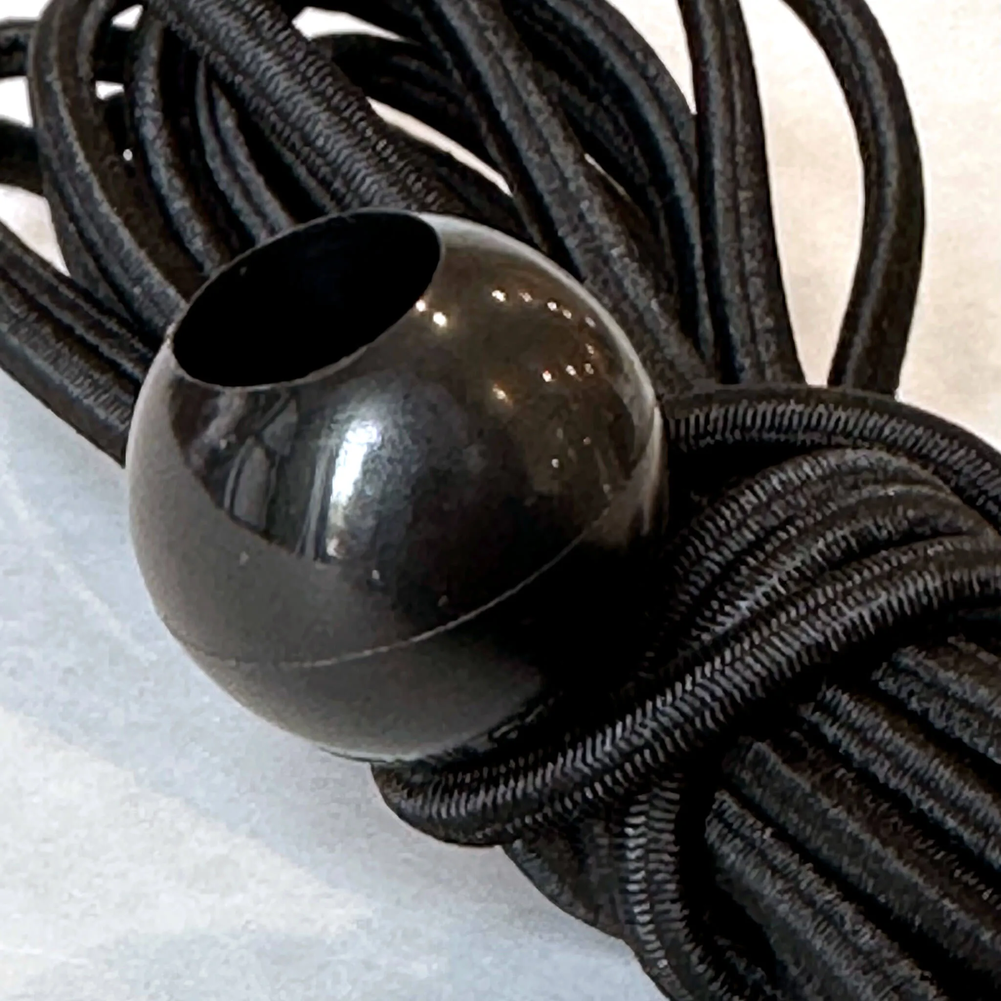 8" Black Ball Bungee Cords - 4 Pack