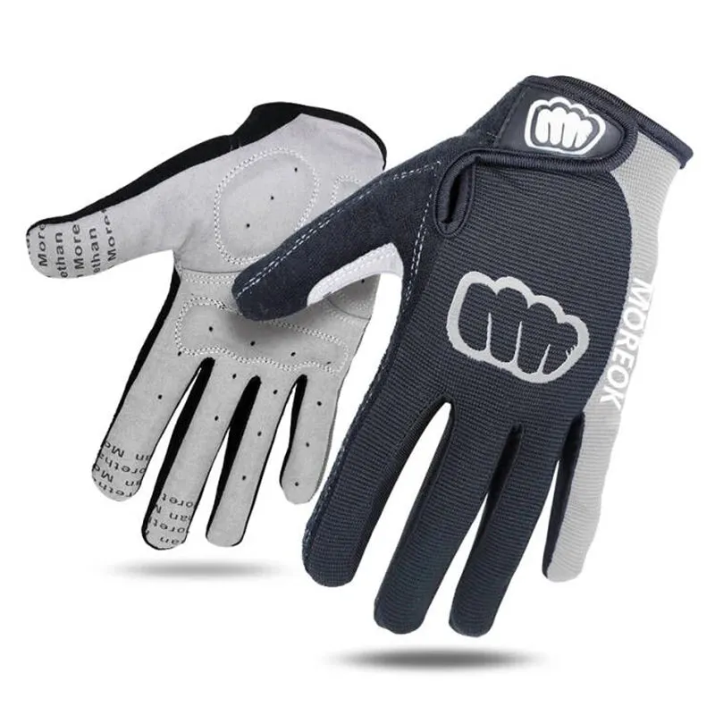 Anti-Slip Full Finger Cycling Gloves – 5mm SBR Padded