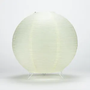 Beige/Ivory Round Centerpiece Candle Lantern w/ Fine Lines (Lantern Only)