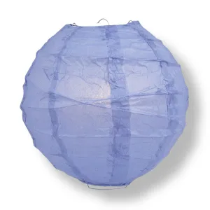 BLOWOUT 16" Serenity Blue Round Paper Lantern, Crisscross Ribbing, Hanging Decoration