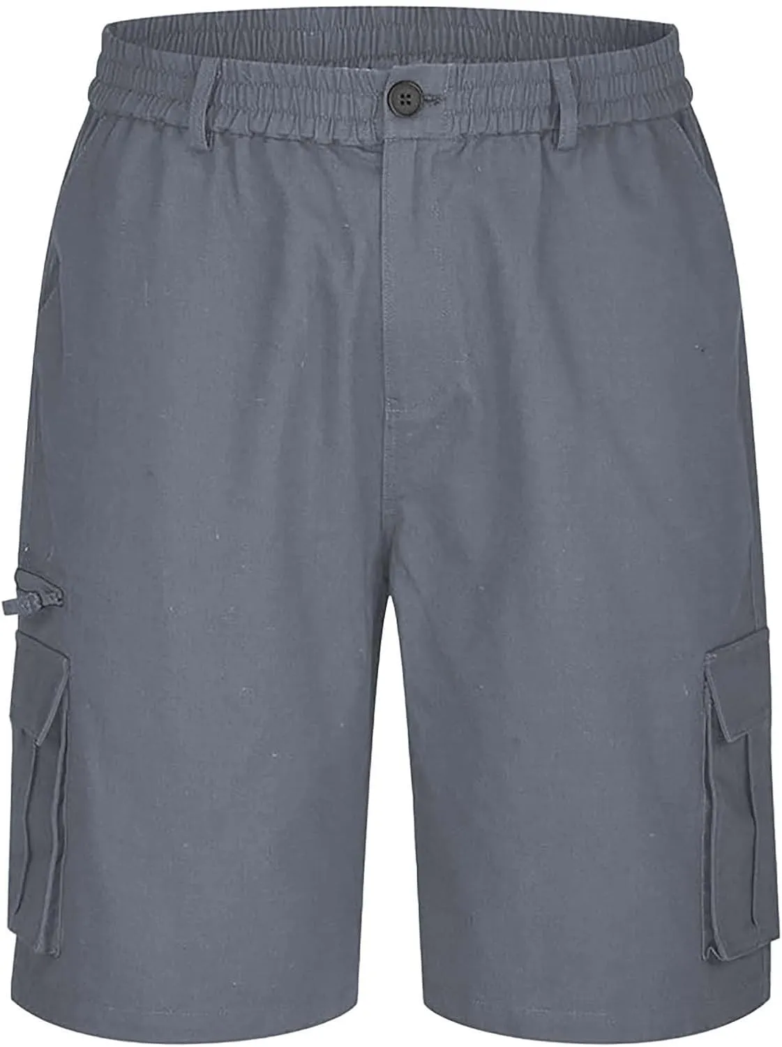 Cargo Shorts for Men Casual Summer Hiking Pants Elastic Waist Knee Length Big and Tall Bermuda Short with Pockets