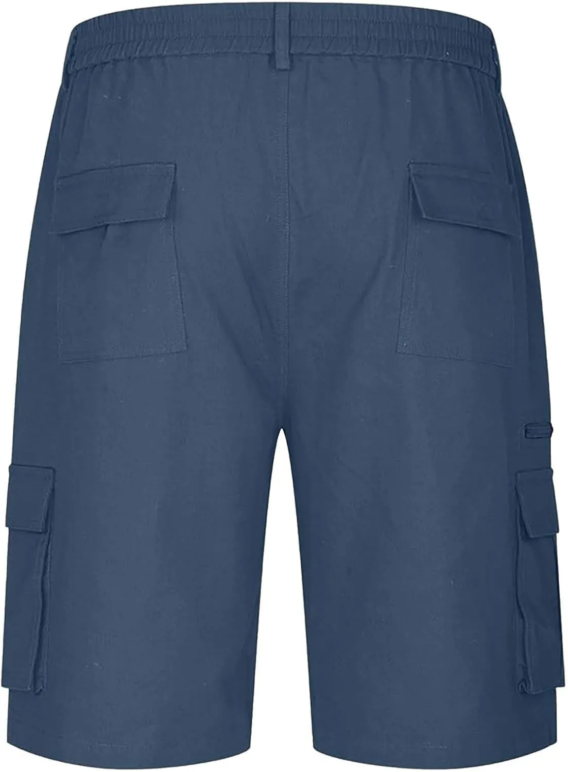 Cargo Shorts for Men Casual Summer Hiking Pants Elastic Waist Knee Length Big and Tall Bermuda Short with Pockets