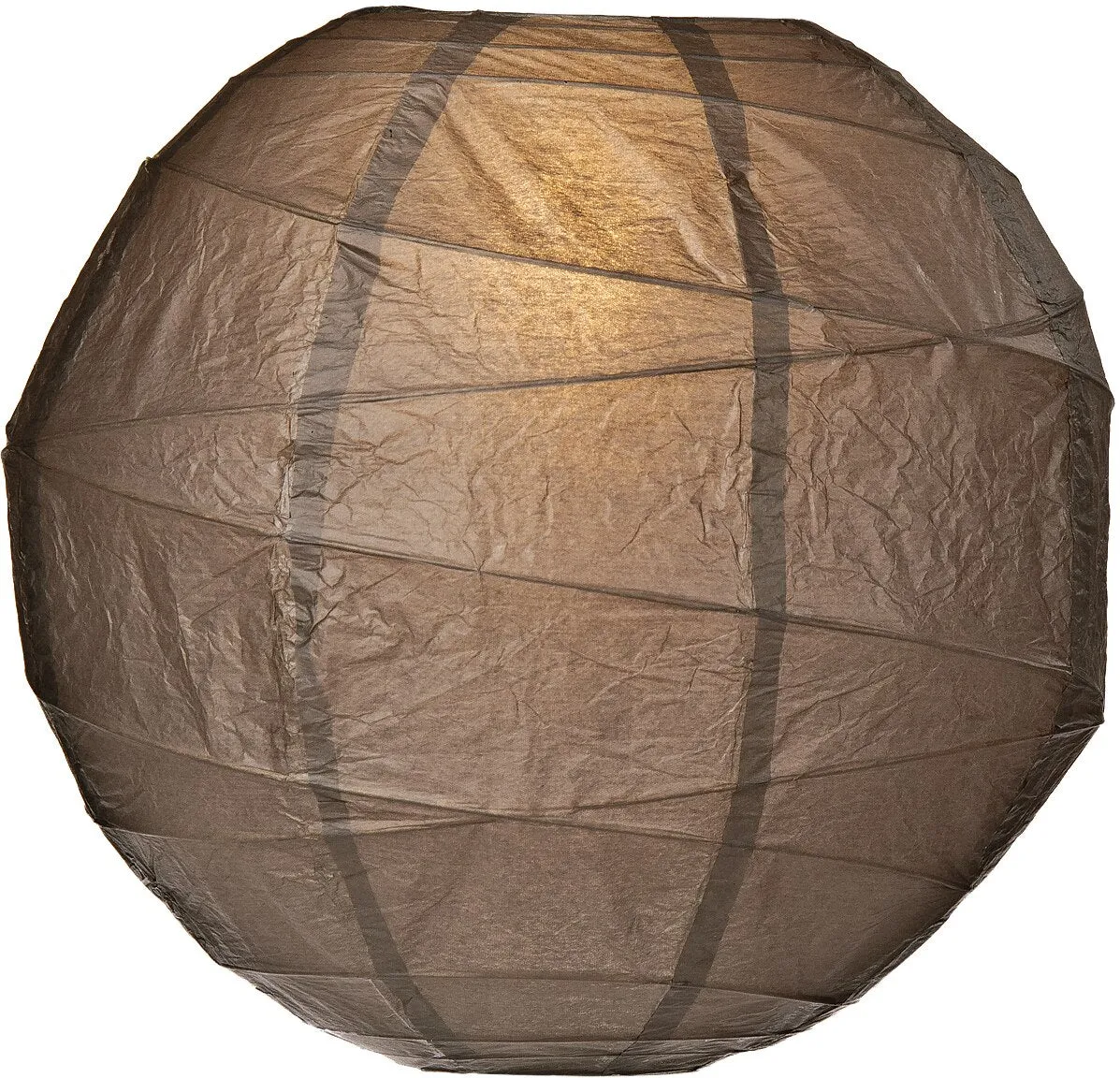 CLOSEOUT 5-Pack 24 Inch Driftwood Grey Free-Style Ribbing Round Paper Lantern