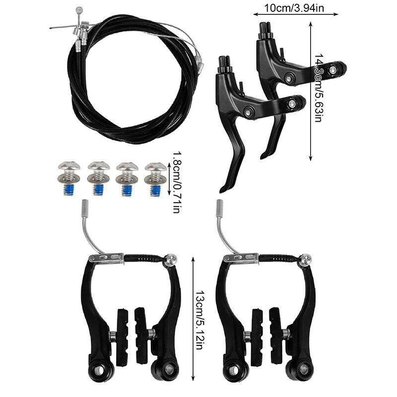 Complete Mtb Alloy Bicycle Mountain Bike V Brake And Lever And Cable (Front   Rear) Set Brake Sensitivity Mtb Bike Componentes
