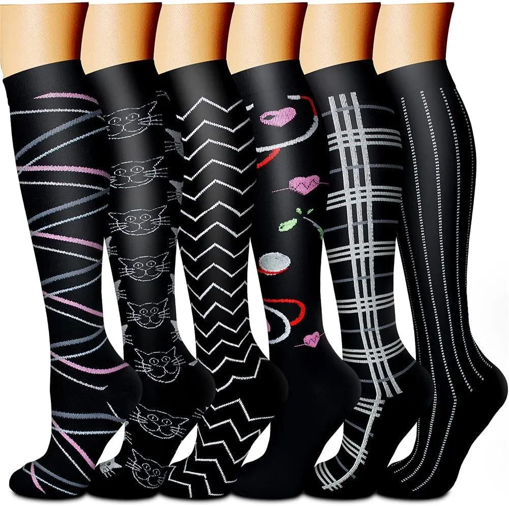 Compression Socks (3 Pairs) 15-20 mmhg is BEST Athletic & Medical for Men & Women