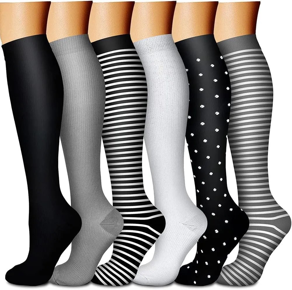 Compression Socks (3 Pairs) 15-20 mmhg is BEST Athletic & Medical for Men & Women
