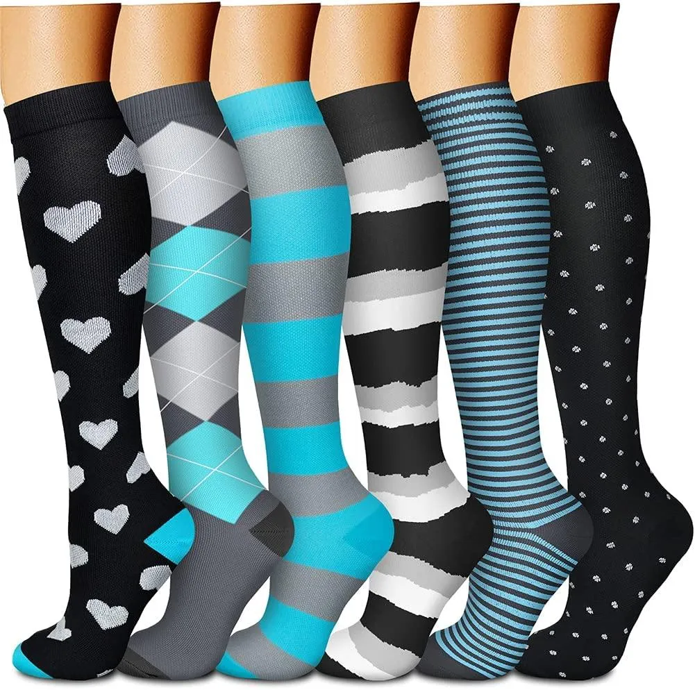Compression Socks (3 Pairs) 15-20 mmhg is BEST Athletic & Medical for Men & Women