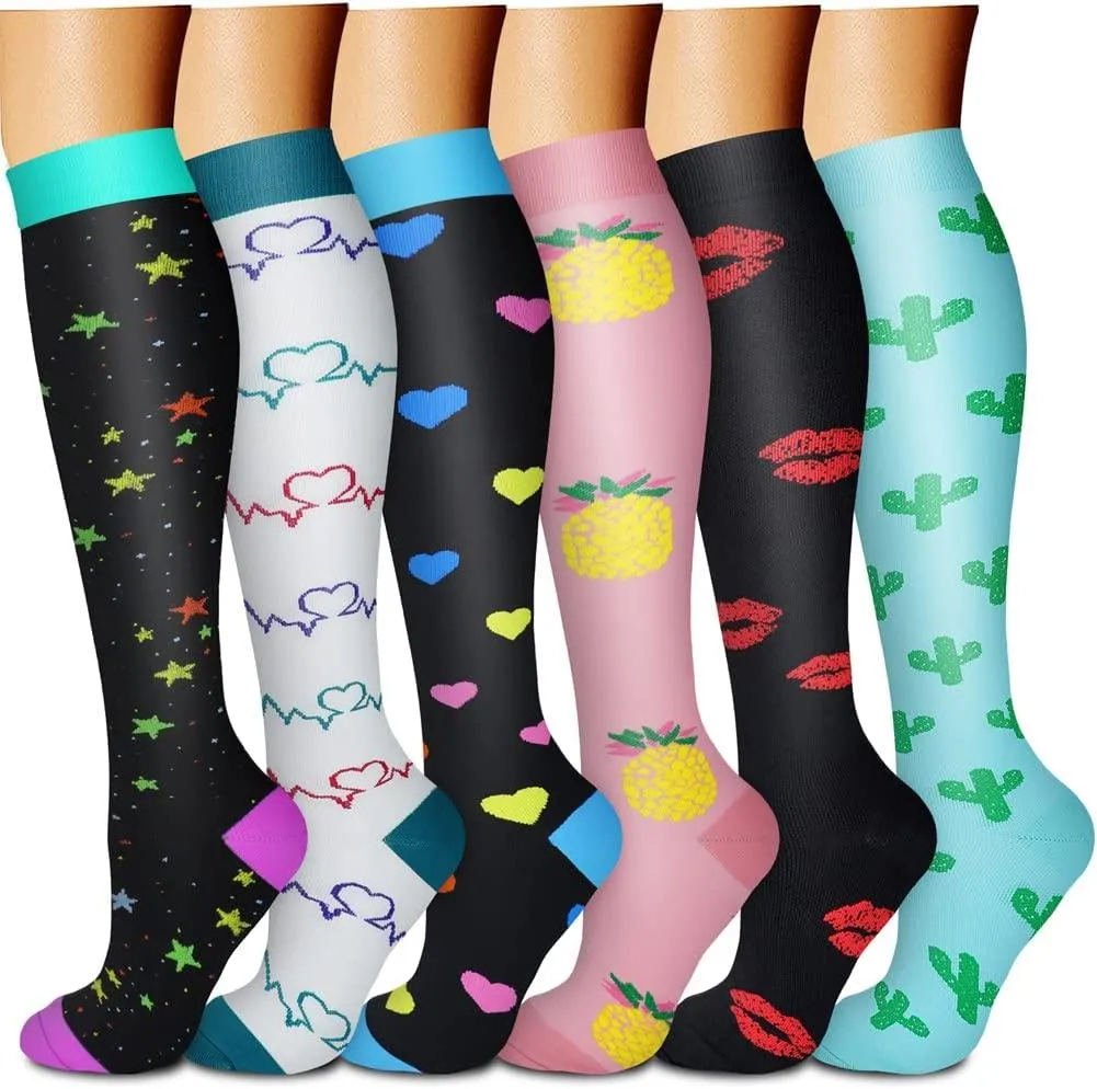 Compression Socks (3 Pairs) 15-20 mmhg is BEST Athletic & Medical for Men & Women