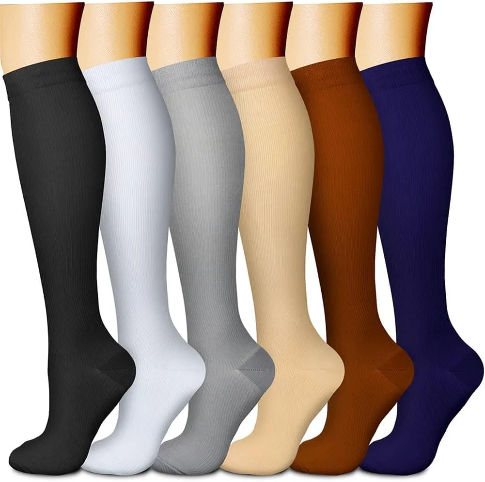 Compression Socks (3 Pairs) 15-20 mmhg is BEST Athletic & Medical for Men & Women