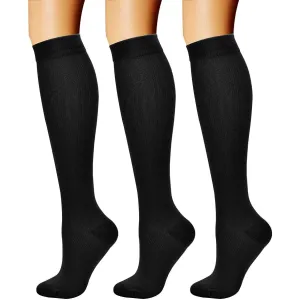 Compression Socks (3 Pairs) 15-20 mmhg is BEST Athletic & Medical for Men & Women