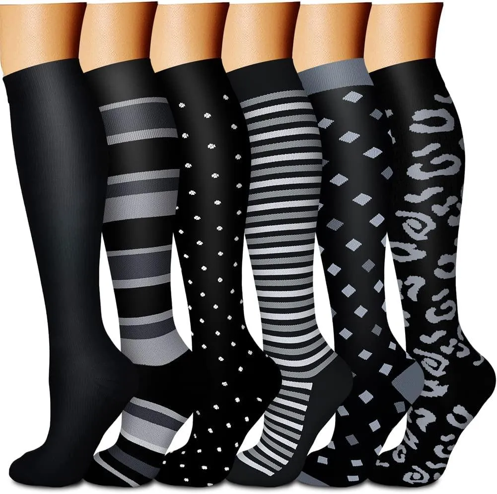 Compression Socks (3 Pairs) 15-20 mmhg is BEST Athletic & Medical for Men & Women
