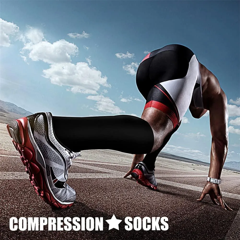 Compression Socks (3 Pairs) 15-20 mmhg is BEST Athletic & Medical for Men & Women