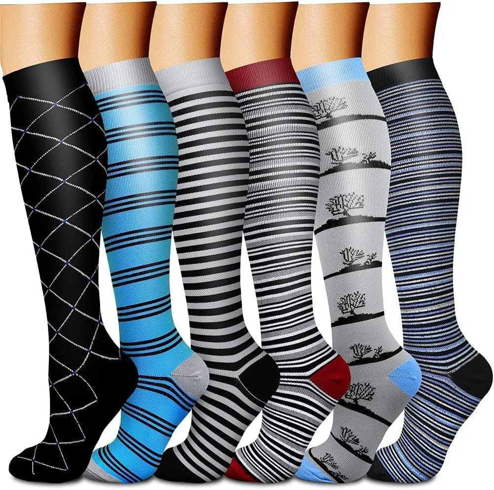Compression Socks (3 Pairs) 15-20 mmhg is BEST Athletic & Medical for Men & Women