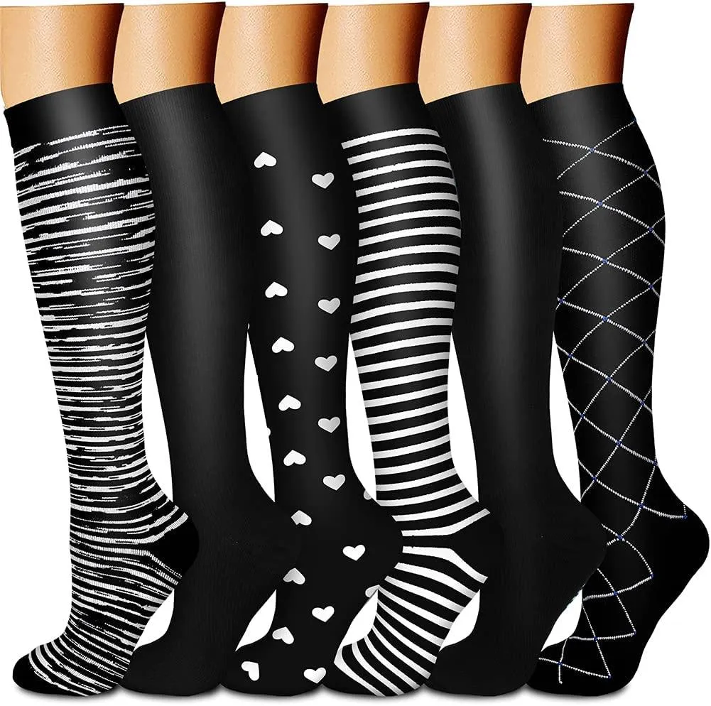Compression Socks (3 Pairs) 15-20 mmhg is BEST Athletic & Medical for Men & Women