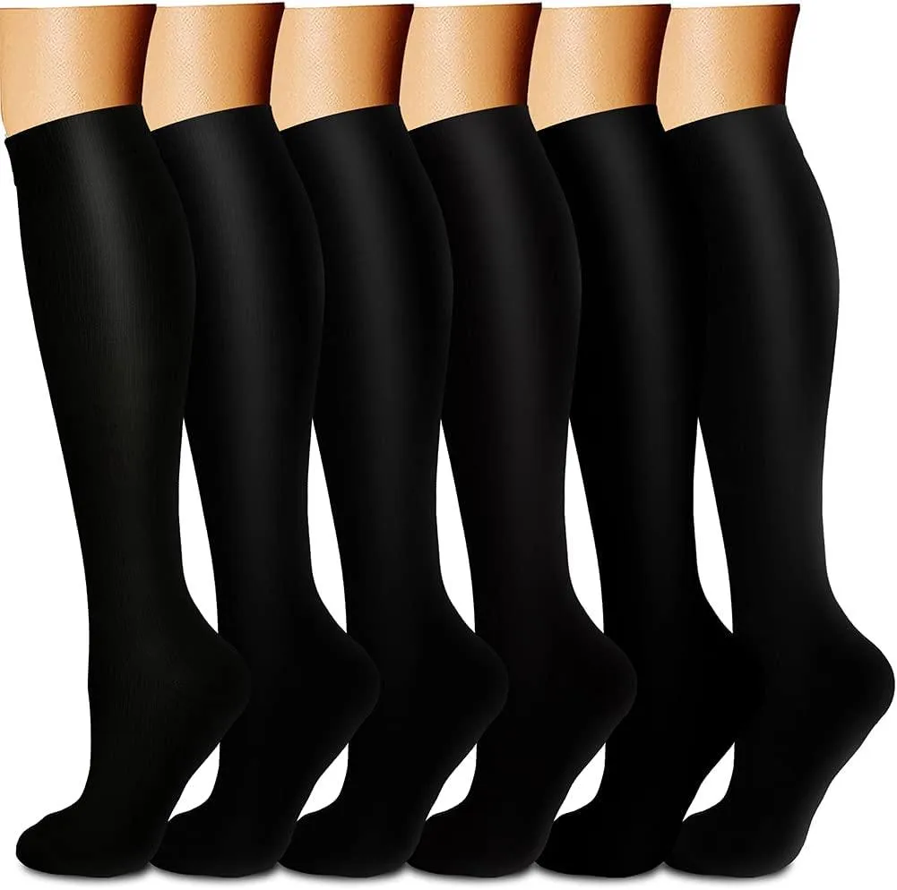 Compression Socks (3 Pairs) 15-20 mmhg is BEST Athletic & Medical for Men & Women