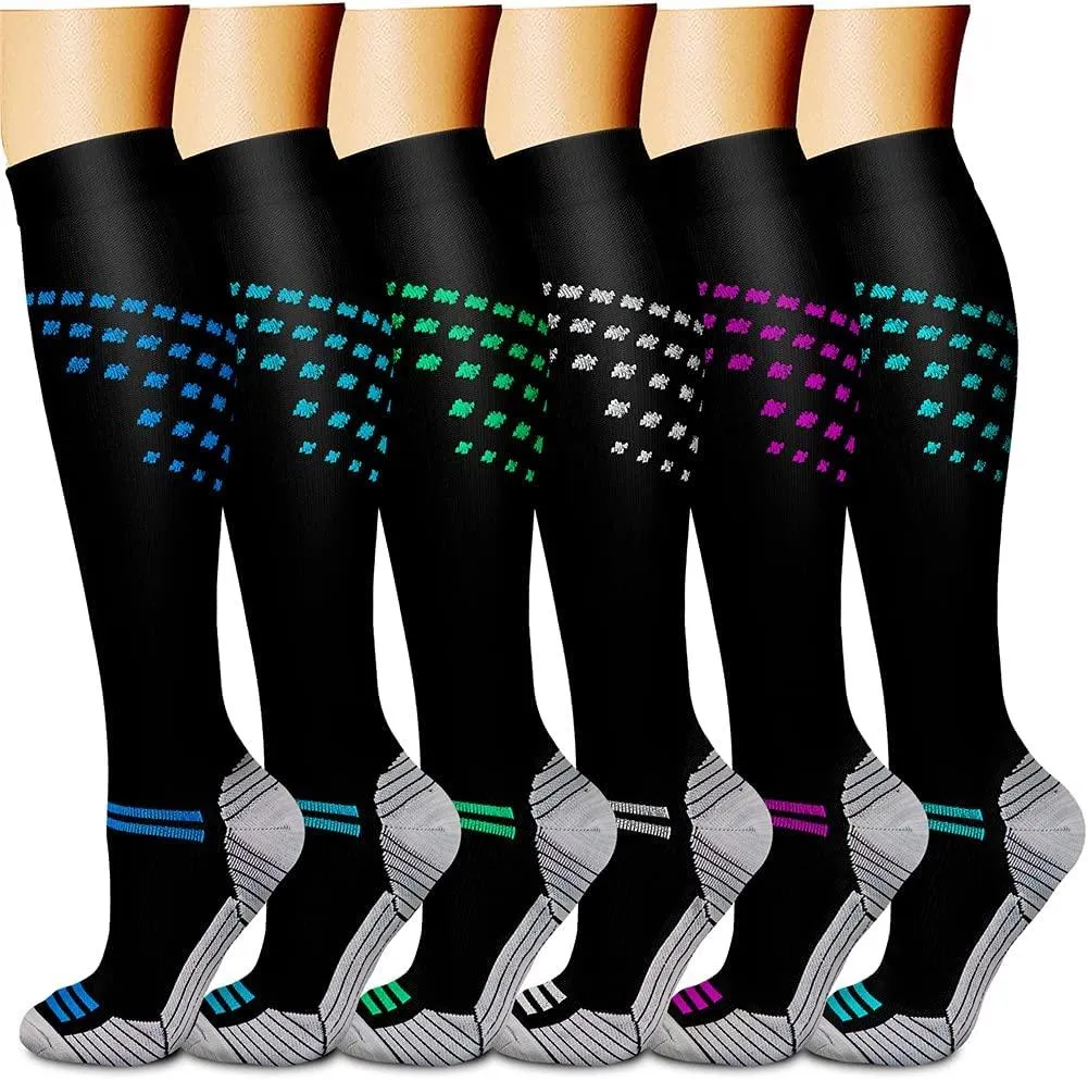 Compression Socks (3 Pairs) 15-20 mmhg is BEST Athletic & Medical for Men & Women