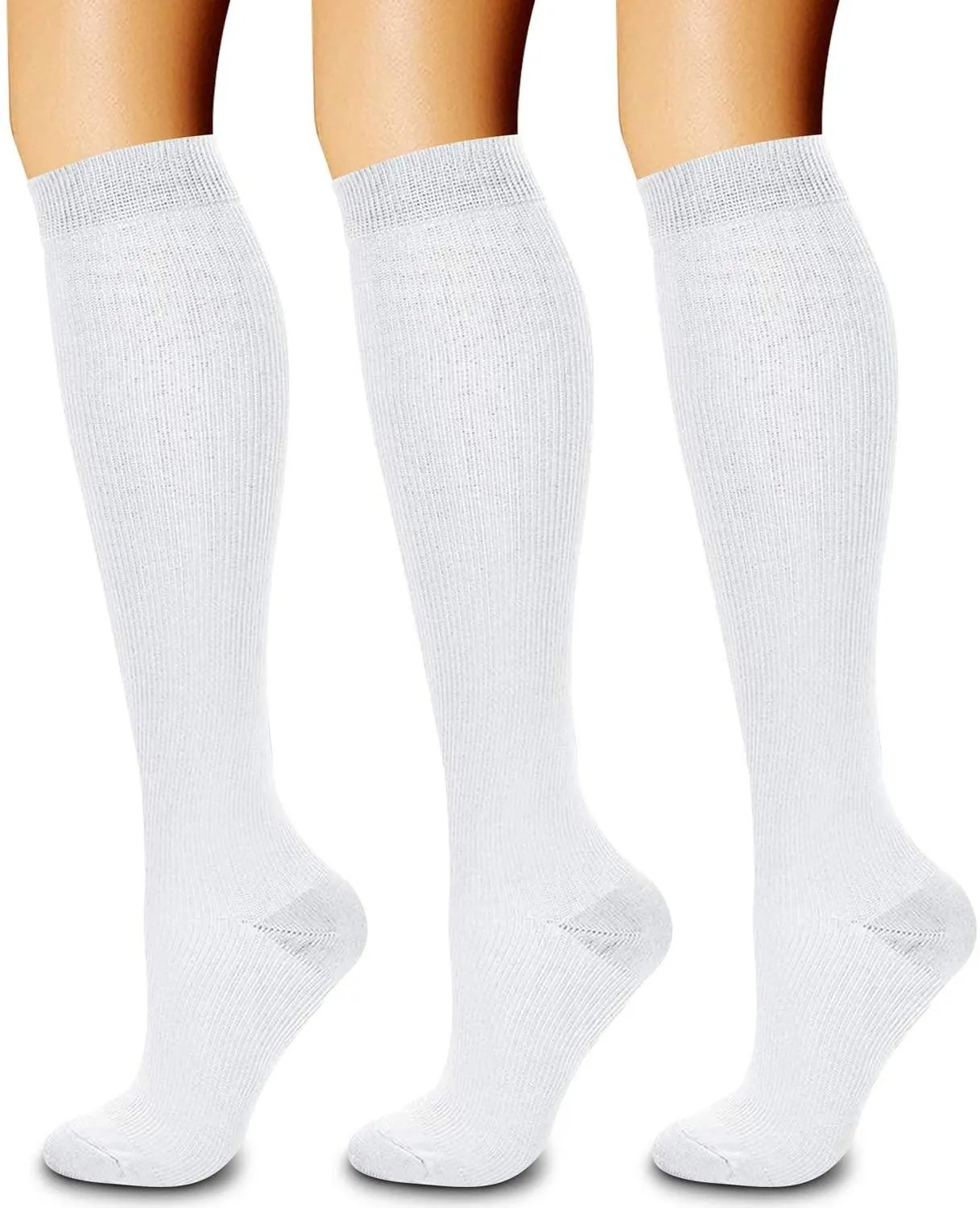 Compression Socks (3 Pairs) 15-20 mmhg is BEST Athletic & Medical for Men & Women