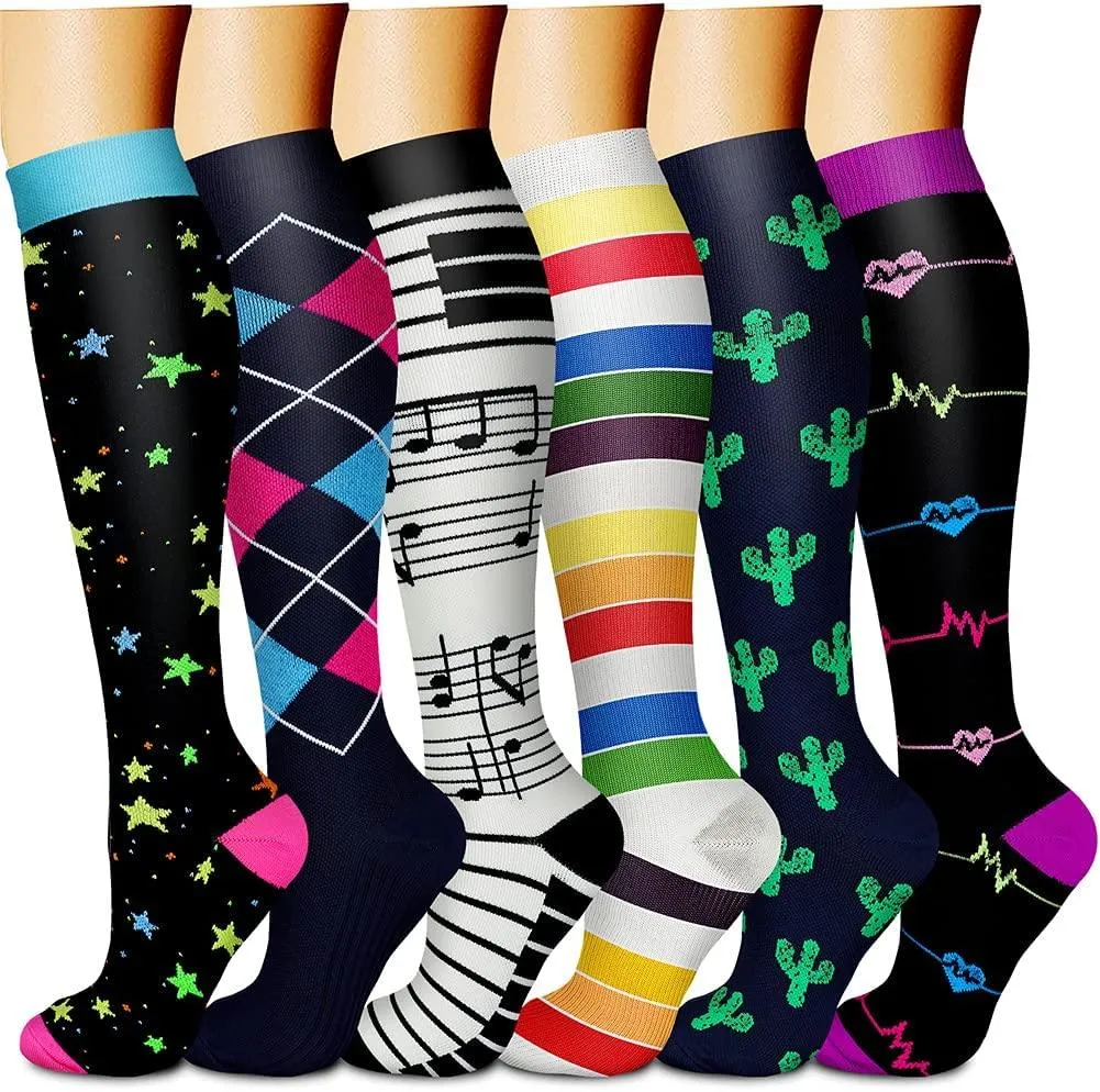 Compression Socks (3 Pairs) 15-20 mmhg is BEST Athletic & Medical for Men & Women