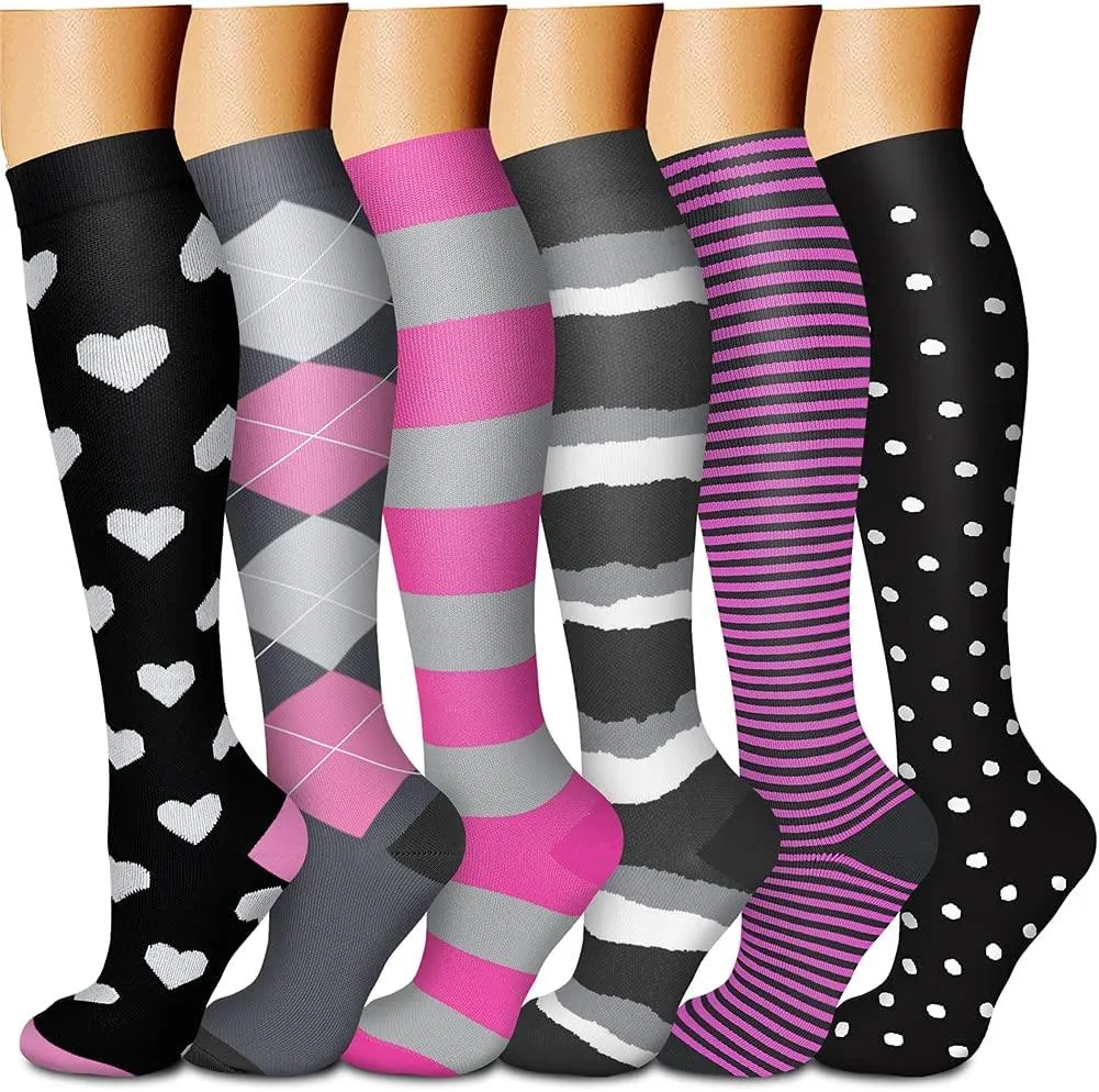Compression Socks (3 Pairs) 15-20 mmhg is BEST Athletic & Medical for Men & Women