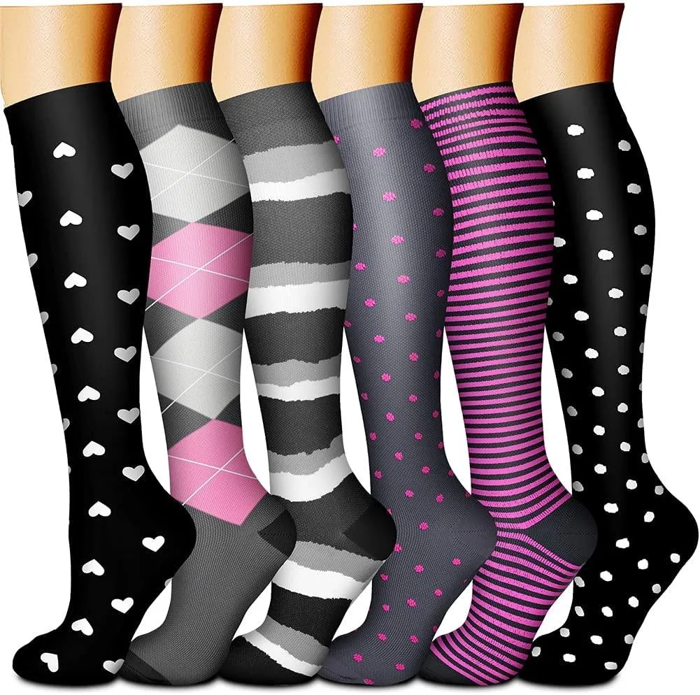 Compression Socks (3 Pairs) 15-20 mmhg is BEST Athletic & Medical for Men & Women