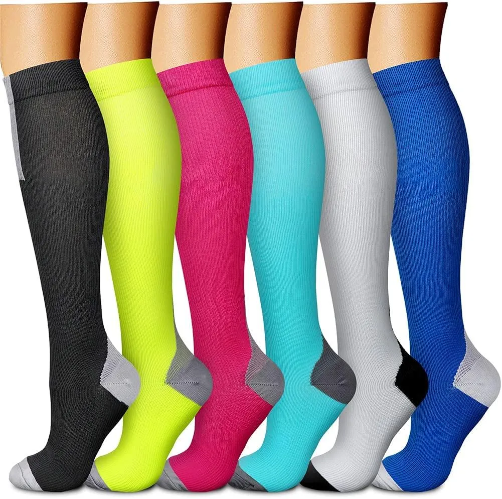 Compression Socks (3 Pairs) 15-20 mmhg is BEST Athletic & Medical for Men & Women