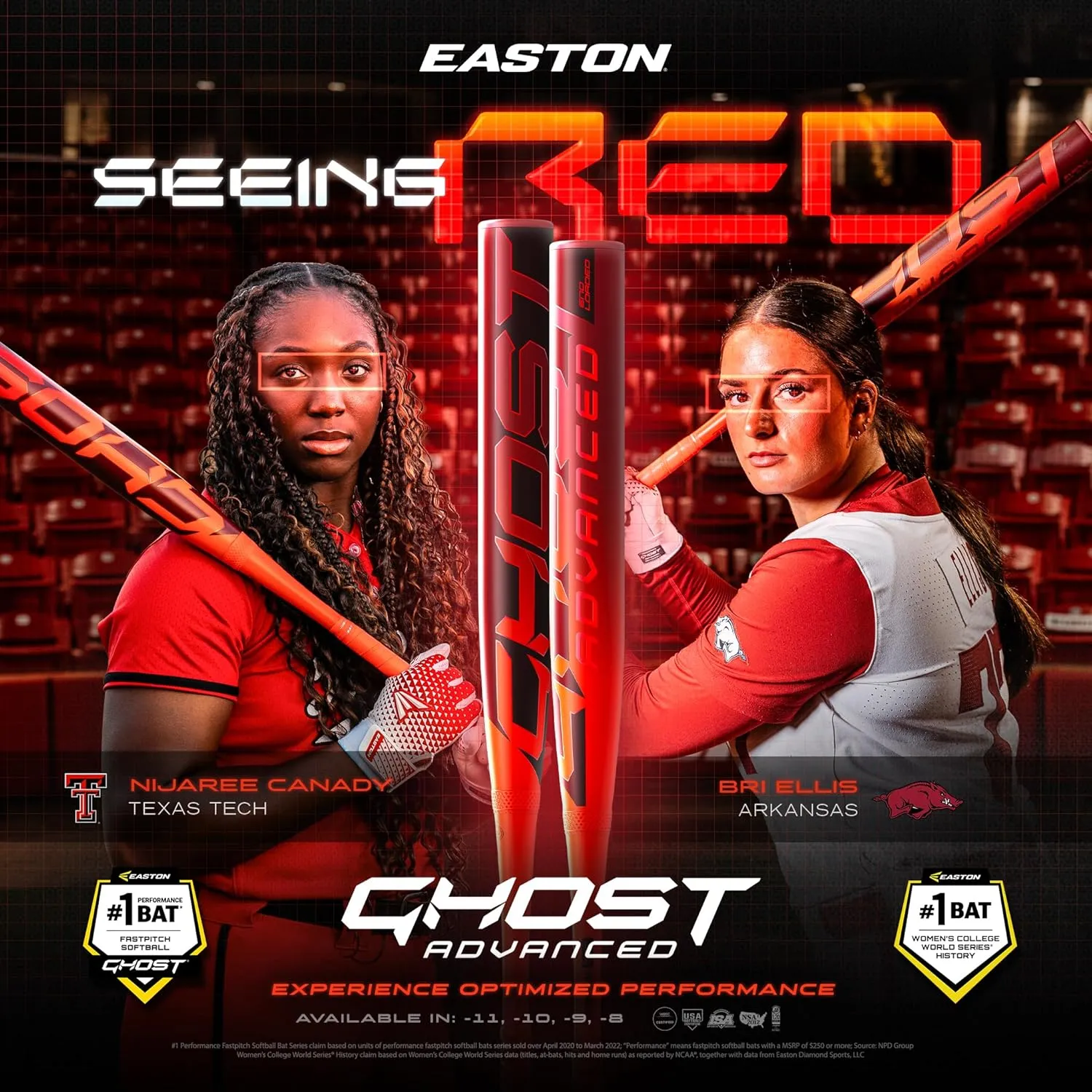 Easton | 2026 | Ghost Advanced Fastpitch Softball Bat | Approved for All Fields | -8 / -9 / -10 / -11 Drop | 2 Pc. Composite