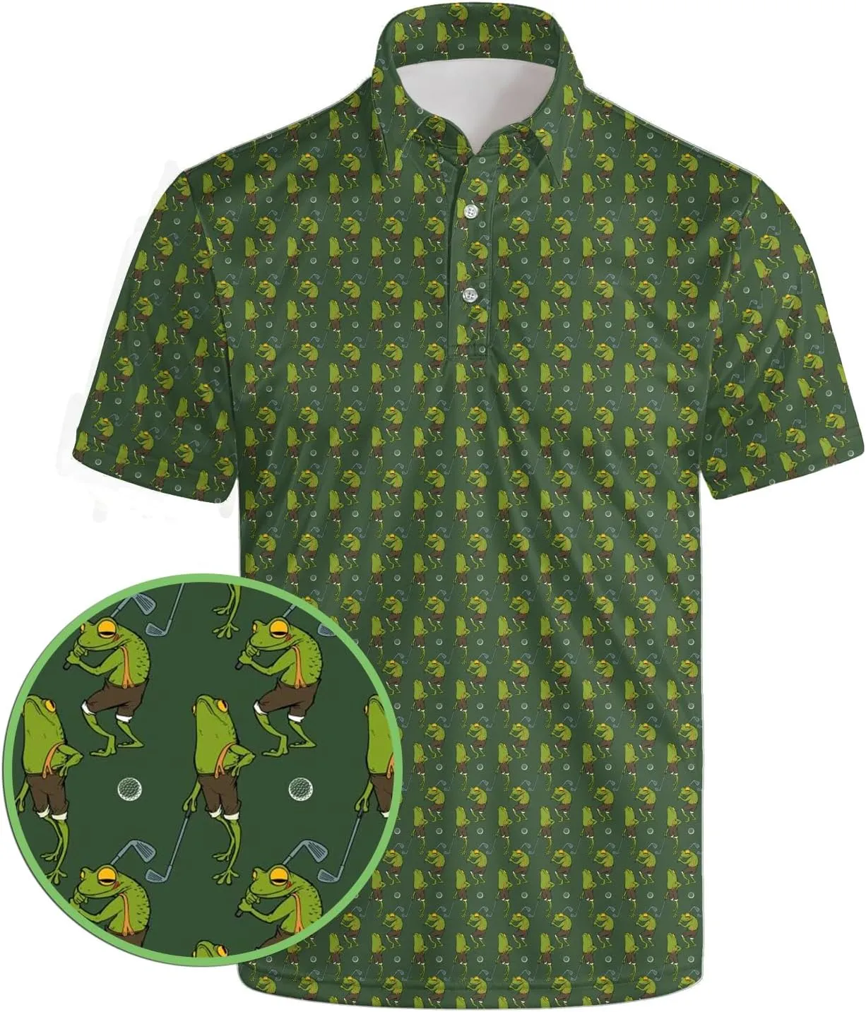 Golf Shirts for Men Funny Golf Polo Shirts Short Sleeve Polo Shirts Moisture Wicking Performance Golf Outfits