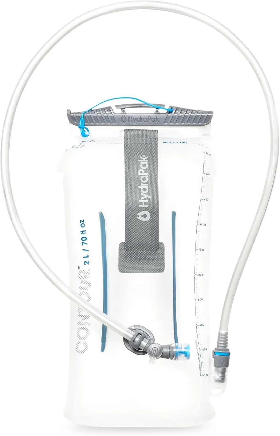 HydraPak Water Reservoir (1.5L, 2L, 3L) - Hydration Bladder Fits Most Backpacks  High-Flow Bite Valve, Leak Proof, Fully Reversible, and Dishwasher Safe