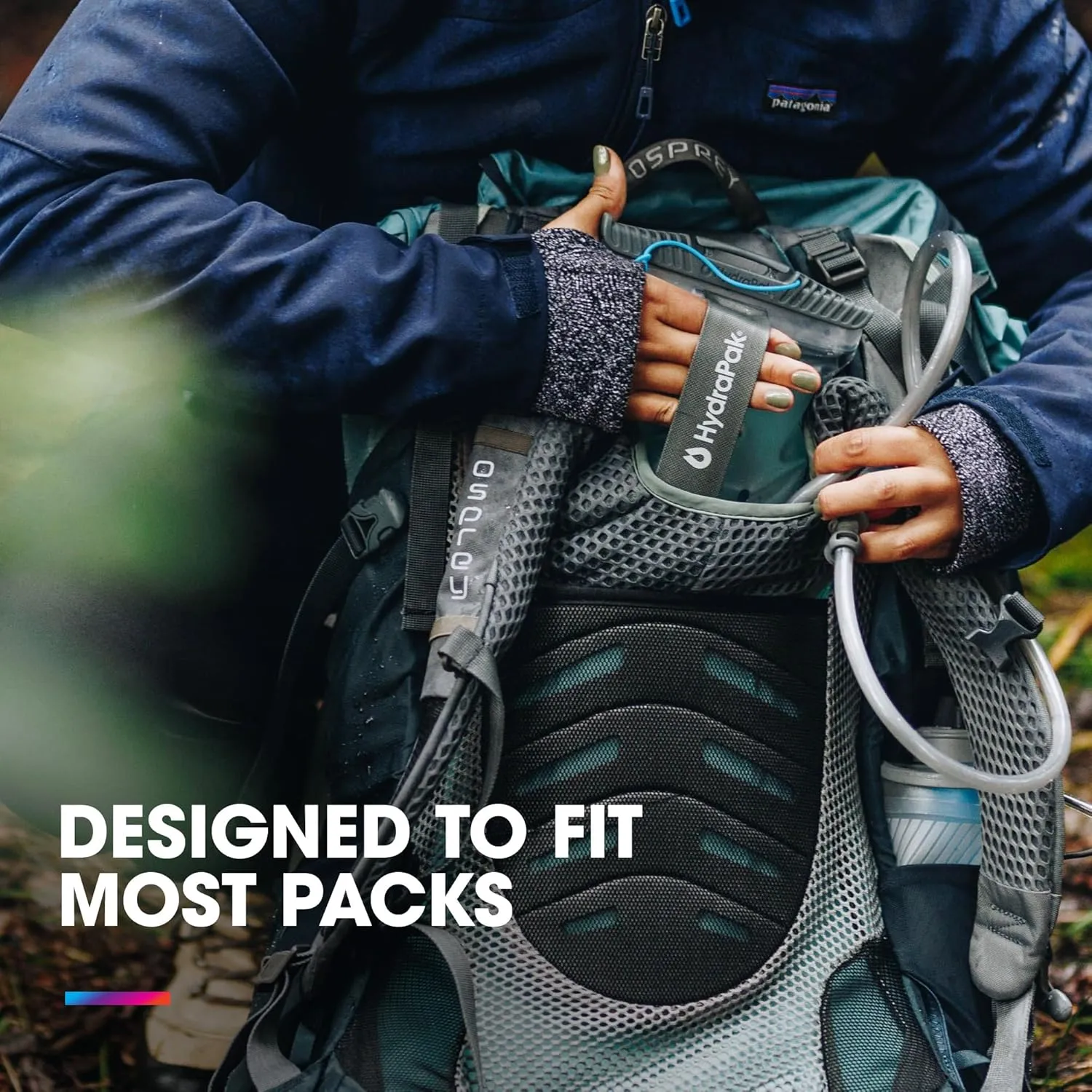 HydraPak Water Reservoir (1.5L, 2L, 3L) - Hydration Bladder Fits Most Backpacks  High-Flow Bite Valve, Leak Proof, Fully Reversible, and Dishwasher Safe