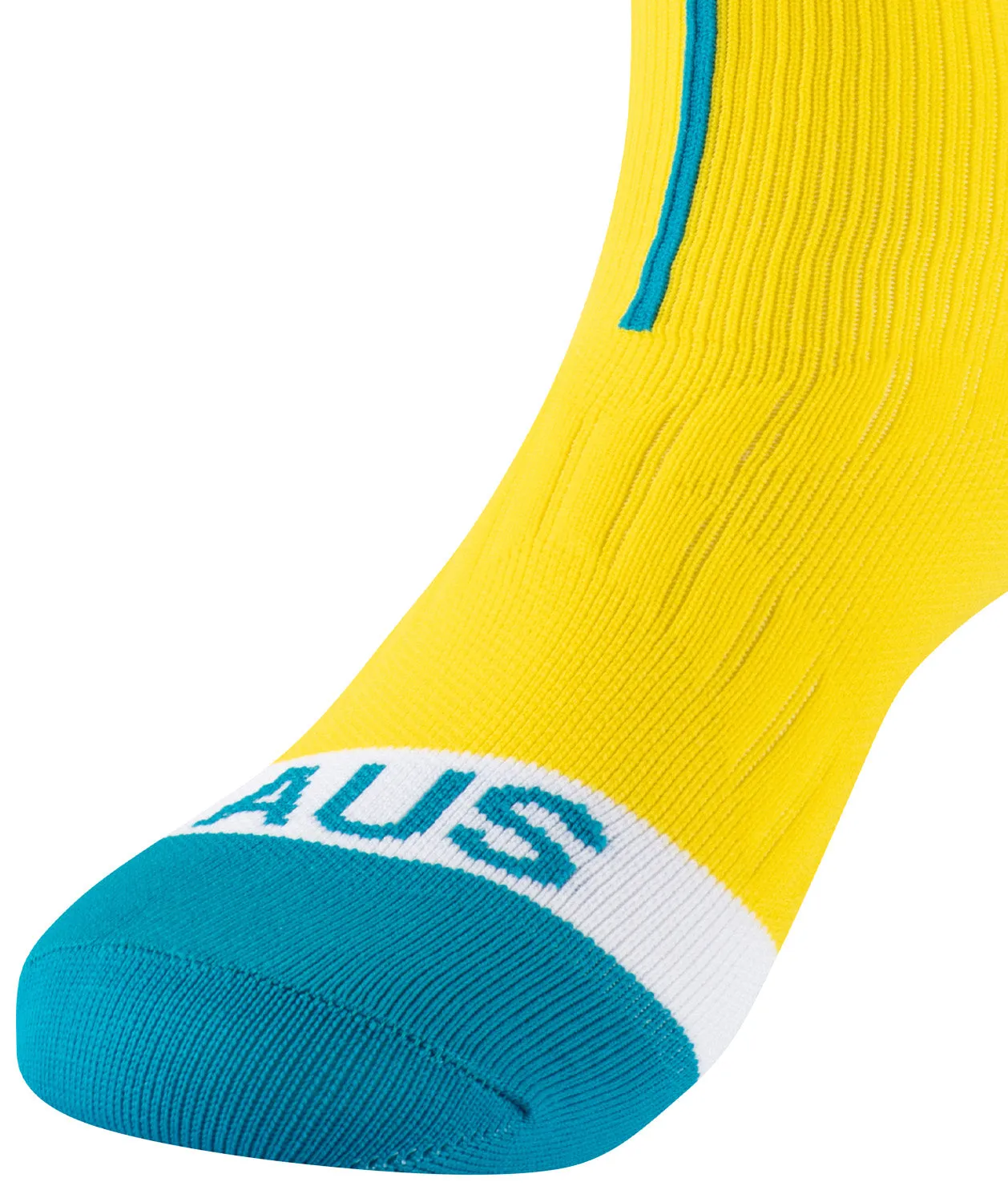 Icon Collection AUS Performance Socks - Yellow/Green/White
