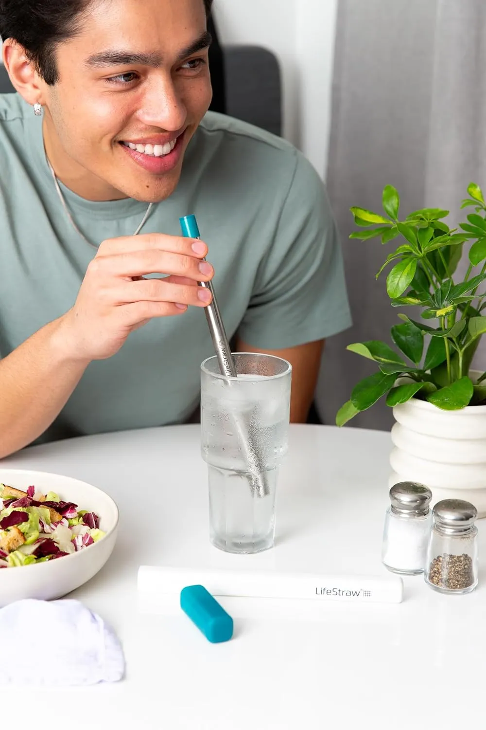 LifeStraw Sip  Reusable Stainless Steel Water Filter Drinking Straw