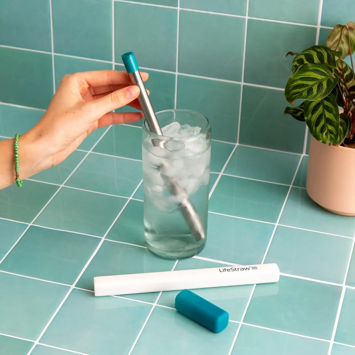 LifeStraw Sip  Reusable Stainless Steel Water Filter Drinking Straw