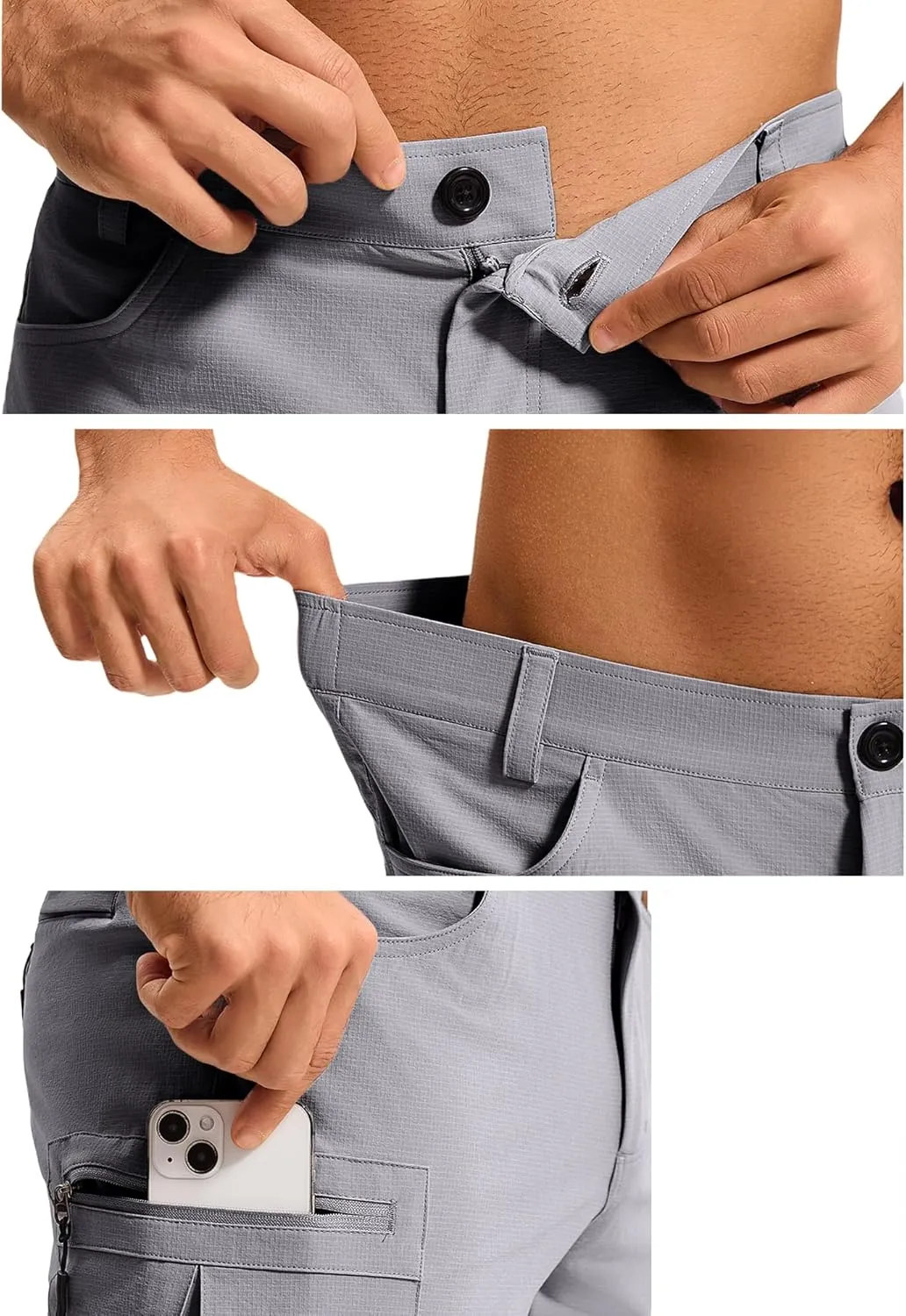 Mens Hiking Cargo Shorts Stretch Quick-Dry Outdoor Casual Work Shorts for Men Camping Fishing