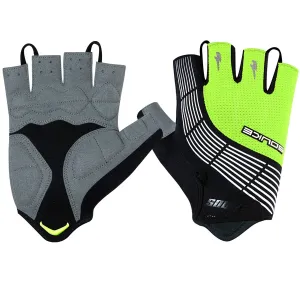 Men's Women's Padded Half Finger Cycling Bike Gloves-ST1901-Green