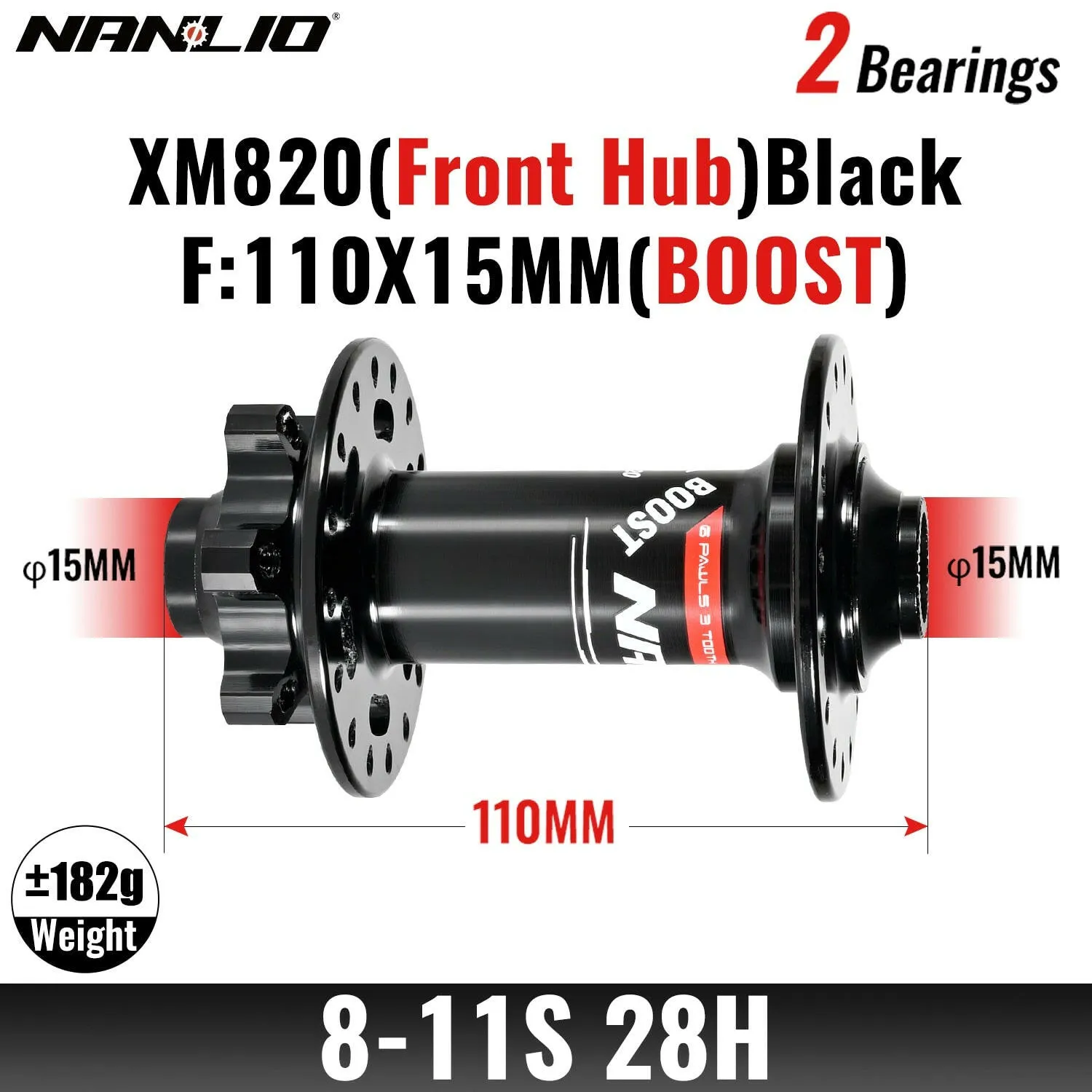 MTB Bicycle Hub Nanlio XM820 Boost Rear 12x148MM THRU TA 28H 32 Holes HG XD MS 8s 9s 10s 11s 12 Speed E-Bike Part K7 SX NX 12V