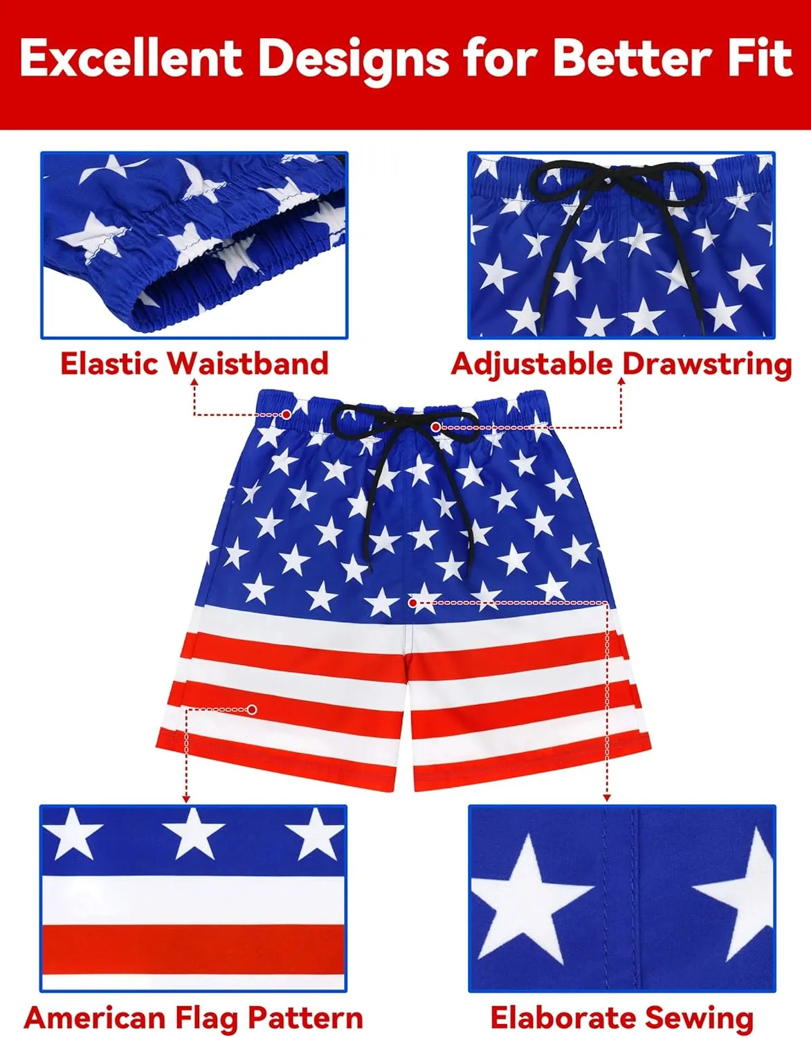 Olreco Youth Boys Swim Trunks with Compression Liner Boys Bathing Suit for Kids Swimsuits Teen Quick Dry Kids Board Shorts