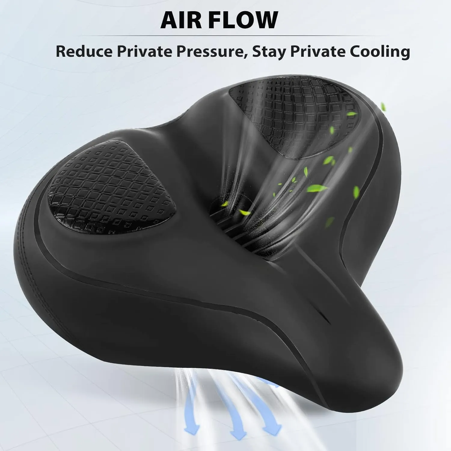 Oversized Bike Seat Compatible with Peloton Bike/Bike , Extra Wide Comfort Bike Seat for Women & Men, Excercise Bike Seat Replacement for Road Bike, Spin Bike, and Cruiser, Large Bike Seat/Saddle