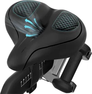 Oversized Bike Seat Compatible with Peloton Bike/Bike , Extra Wide Comfort Bike Seat for Women & Men, Excercise Bike Seat Replacement for Road Bike, Spin Bike, and Cruiser, Large Bike Seat/Saddle