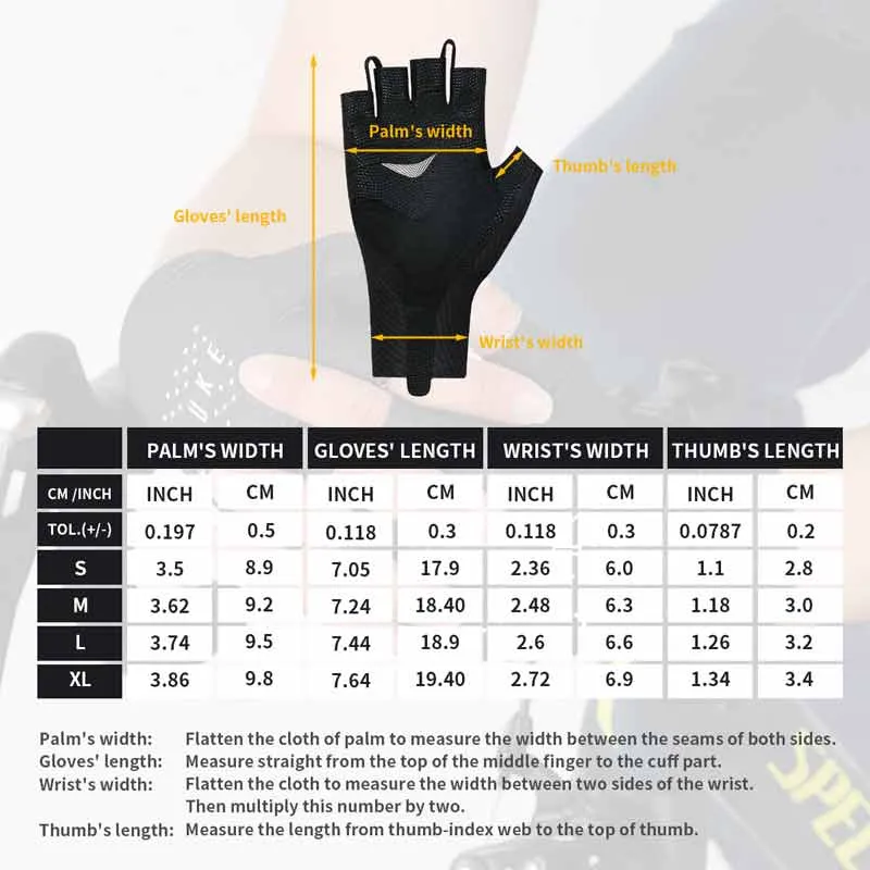 Road Bike Half Finger Cycling Gloves for Men and Women-ST1904-Black